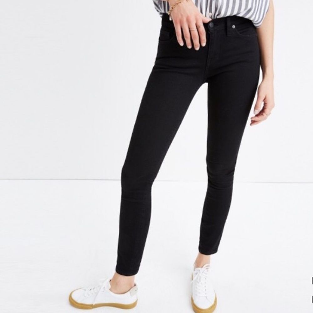 Madewell Skinny Skinny Black Mid Rise Jeans Sz 28‎